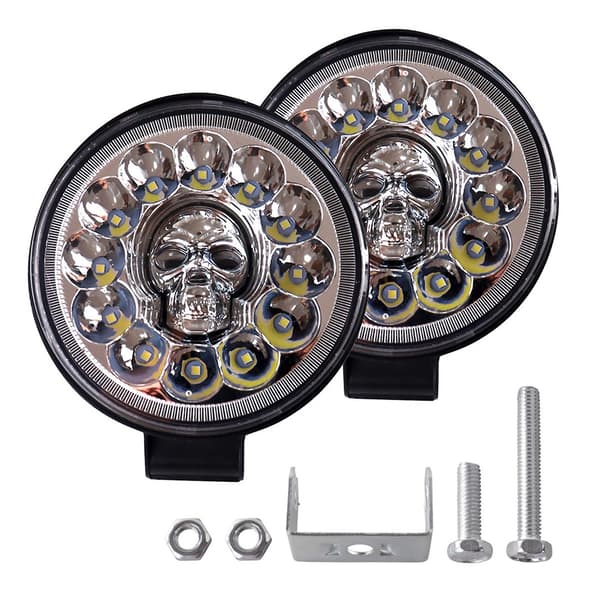 1/2 stk Bil LED 7-tommers runde frontlykter Bil Fjern Nærlys Spotlights for Lastebil Without Wire 2PCs