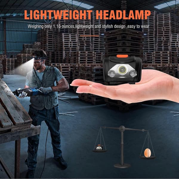 LED-otsalamppu - otsalamppu punainen valo AAA-paristo erittäin kirkas 4 tilaa