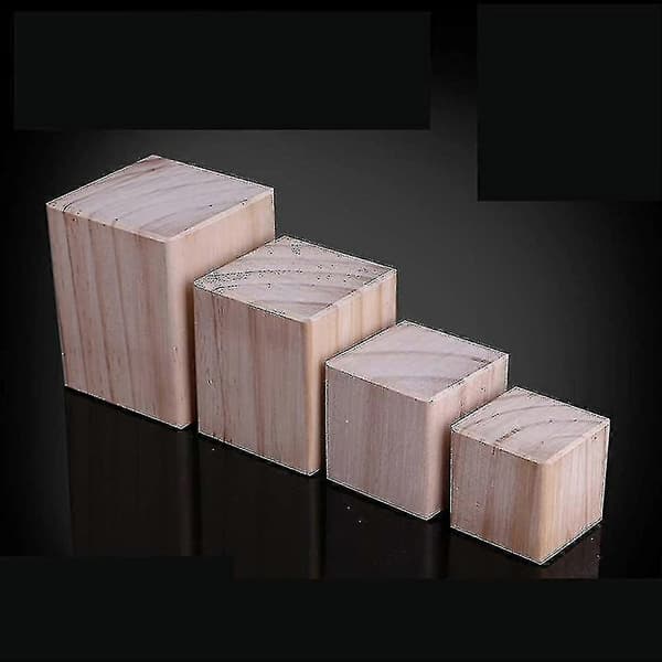 Sæt med 4 møbelben træ hjem møbelben møbelfødder seng forhøjelse 5x5x8cm