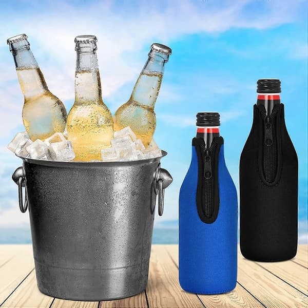 4-pack ölflaskkylare, håll drycken kall, ölflaskfodral med dragkedja