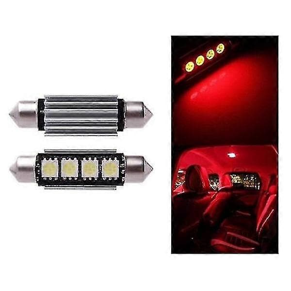 C5w Canbus 41mm Röda Led Flood Lights Sv8.5 41mm Röd 2-pack