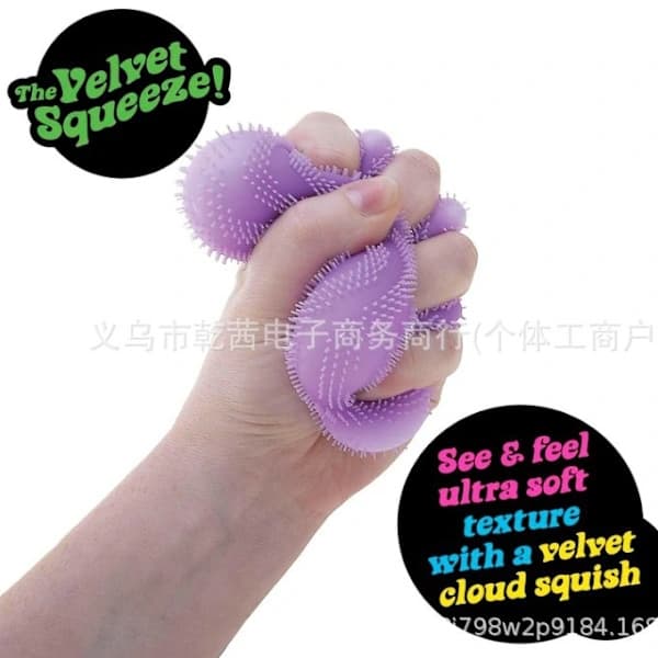 NeeDoh Squishy Stressball – Myk, Klembar Sensorisk Leke for Angst- og Fidgetlindring (Lilla)