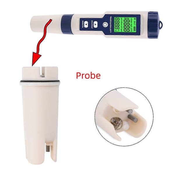 5 i 1 Digital TDS/EC/PH/Salthalt/Vattentemperaturtestare för hydroponik/akvarium/pool/dricksvatten