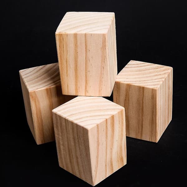 Sæt med 4 møbelben træ hjem møbelben møbelfødder seng forhøjelse 5x5x8cm