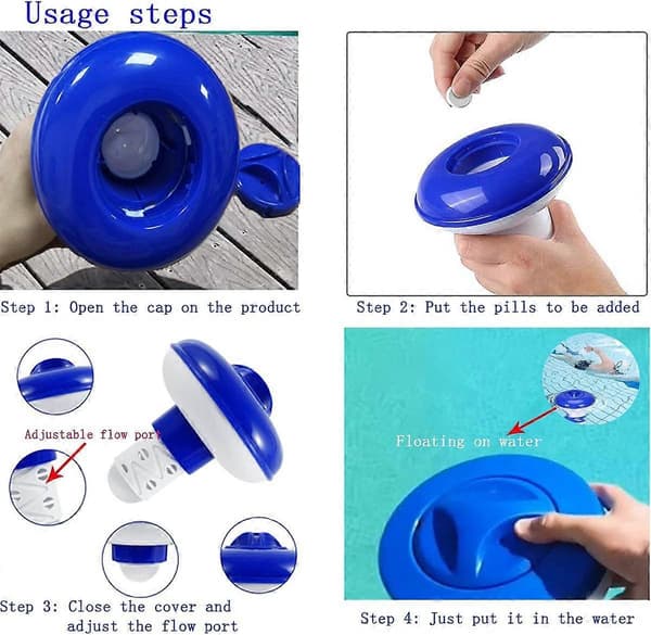 Klordispenser, töjbar klordispenser, flytande