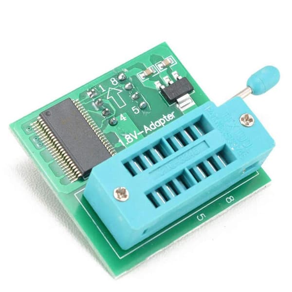 1set Ch341a 24 25-serien Eeprom Flash Bios USB-programmerare+soic8 Sop8 Testklämma+spi .8v-adapter+sop8
