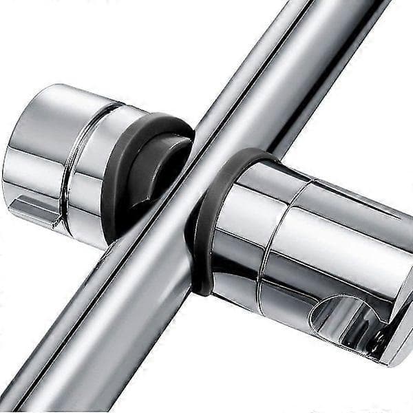 Udskiftelig håndbruserholder, brusehovedholder, 18-25 mm justerbar diameter, krom ABS (sølv)