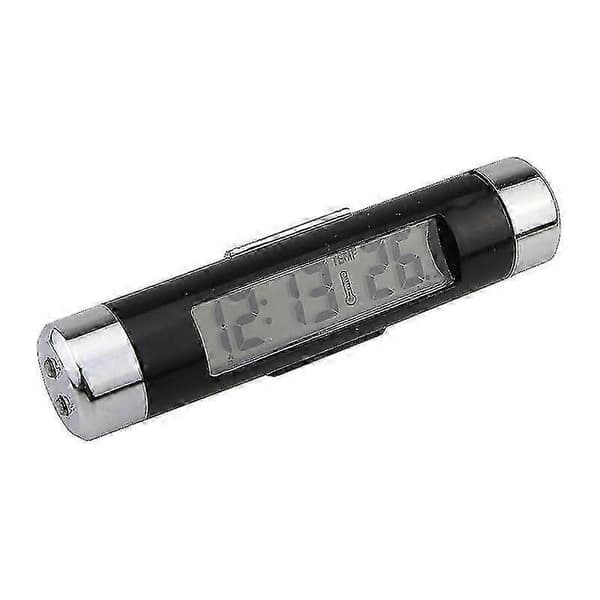 2025 Senaste modell Biltermometer, nattljusklocka, bilventilationsklocka, två