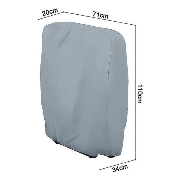 Skyddande överdrag, fällstolsskydd, trädgårdsmöbler, UV-skydd - B 71 * H 110 cm - grå