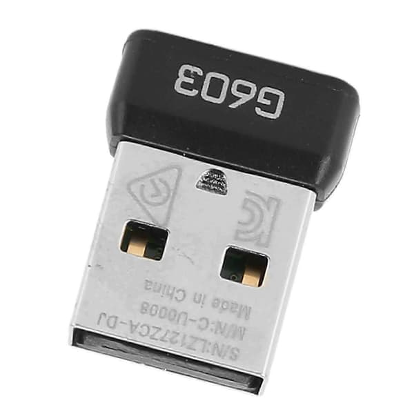 Erstatningsmottaker for Logitech G603 2.4G trådløs Plug and Play USB-dongel musemottakeradapter