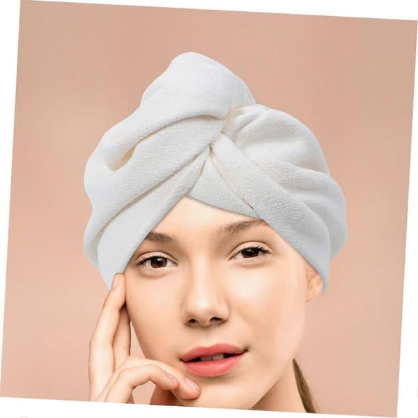 2 stk. mikrofiber hårhåndklæde til kvinder, hurtigtørrende turbanhætte, superabsorberende