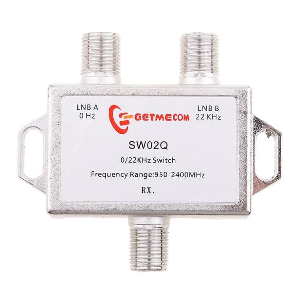 2x1 DiSEqC LNB Tone Satellitt Multi FTA-bryter 0/22KHz LNBF Multi-bryter