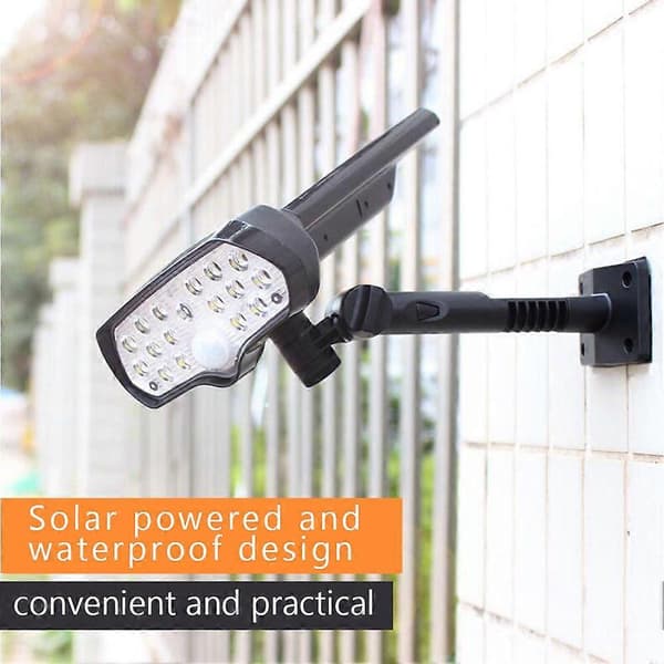 Solcellsdriven trädgårdslampa med kroppsrörelsesensor, vattentät, för uteplats och utomhusbruk