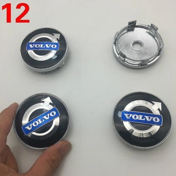 Fire 60 mm hjulkapsler til Volvo-biler