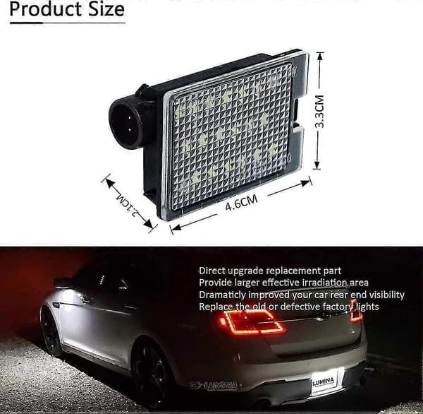 För 2014-2021 Dodge Durango 6000K Vit LED Registreringsskylt Lampa Kit