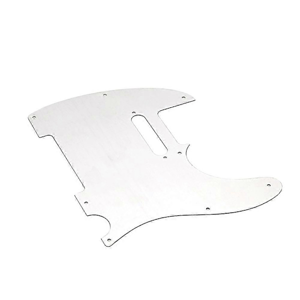 1 st TL elgitarrplektrumskydd 8-håls metallskyddsplatta för TL-stil gitarr silver
