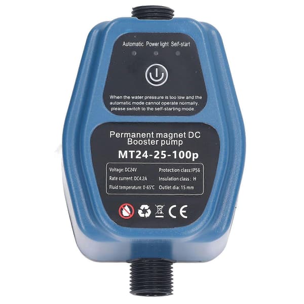 Vattentrycksförstärkare Pump 100W 24V 25L IP56 Smart Sensor Automatisk Duschförstärkningspump 100240V