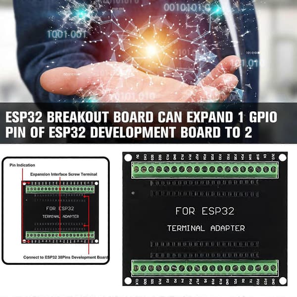 ESP32 Breakout Board GPIO ESP32S ESP32 Utviklingskort ESP-WROOM-32
