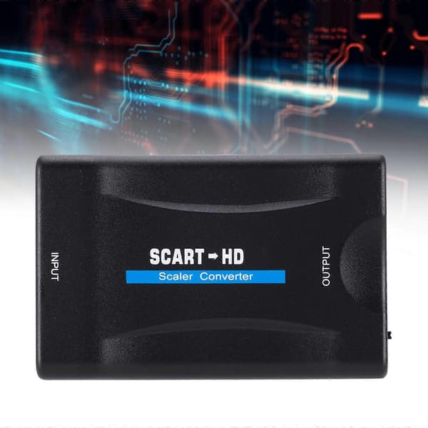 High Definition SCART til Multimedia Interfaces Konverter 1080p Output til DVD-afspillere og Konsoller Inkluderer USB-kabel