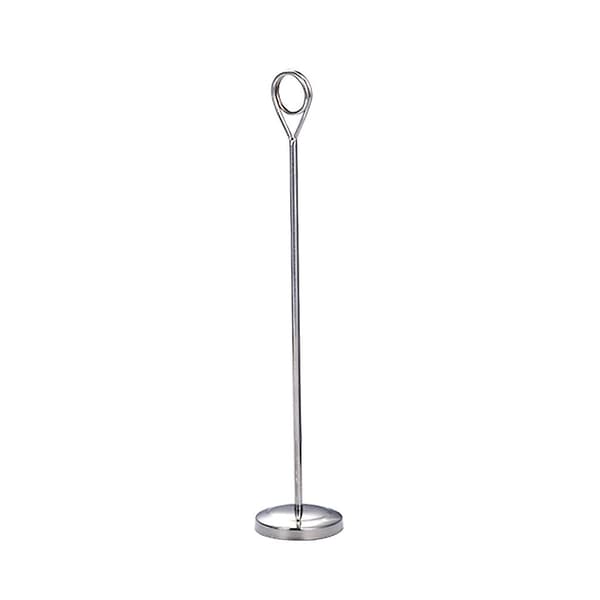 Hotell rustfritt stål bordplasskortholder bordnummerstativ 25cm
