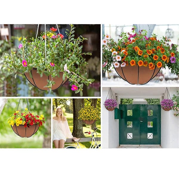 3 st filtkorgfoder runda planteringskorgfoder för hängande korgväxter blommor fina foder alternativ B