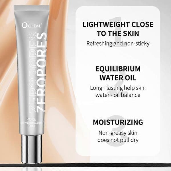 Poreless Primer för Ansiktet, Naturlig Lyster Makeup Primer, Lätt Oljekontrollbas Före Foundation, Slät Utjämnande Effekt Makeup Prep för Daglig Skönhet 2pcs