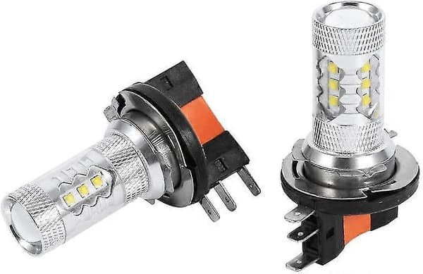 2 stk 80w H15 LED Hvit Bilfrontlys Kjørelys Erstatningslampe