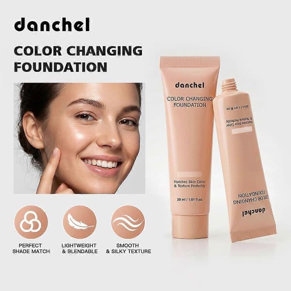 Fargeendrende Foundation, Naturlig Matt Hydrerende Sminke (30ml) D