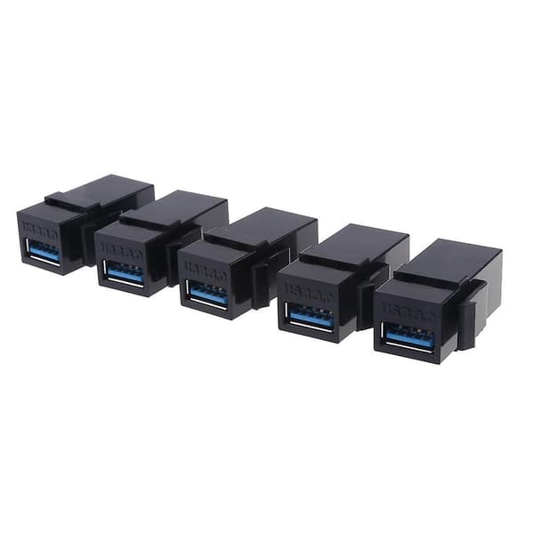 5-pak USB 3.0 Keystone Jack A hun til A hun koblingsindsatsstik