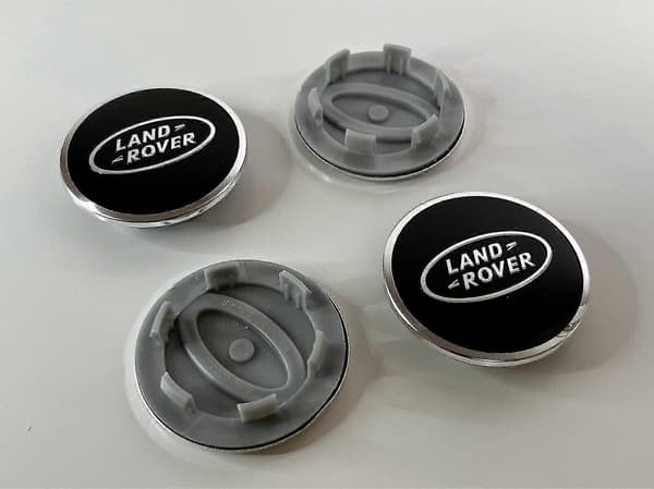4 X Land Rover Centerkapsler Sort Range Rover Sport Evoque Velar Discovery 63mm