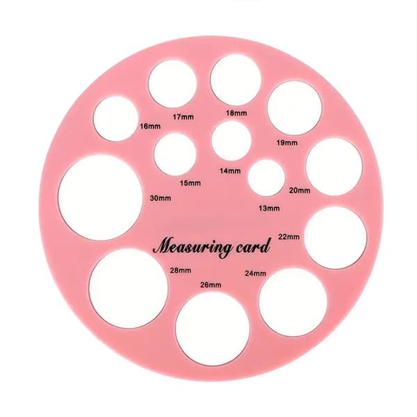 Silikonnipplar Mätlinjal Multifunktionellt Mjukt Nippelmätverktyg för Sovrum Pink Round Single