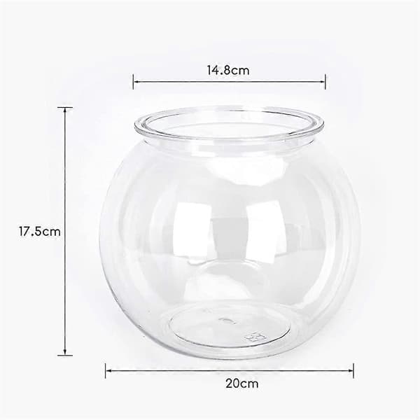 Fiskskål. Rundt akvarium i plast. 20 cm