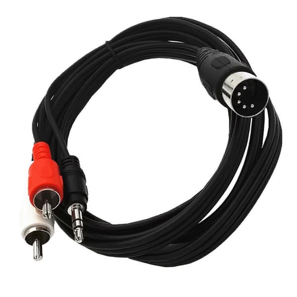 Kvalitets 5-bens Din han-kabel 5P til DC3.5mm og 2RCA lydkabel til problemfri forbindelse af forskellige lydenheder
