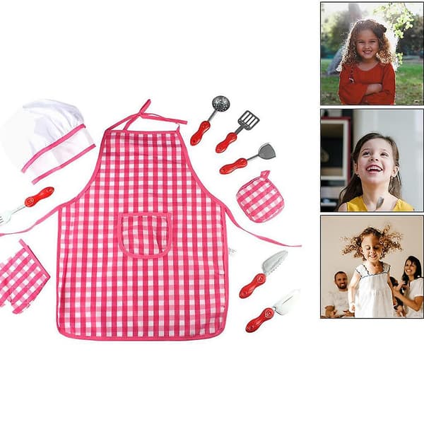 Barn Matlagningsset Barn Kock Kock Rollspel Kostym Set Matlagning Bakdräkt Leksak