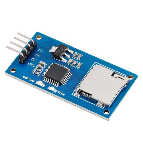 Mini seriell datalogger med SD-kort holder, -Format dataregistrering og lagringsmodul