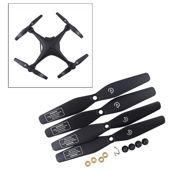 4x Dronepropeller til SJRC S20W S30W T18 H301S T25 HS110D Drone Sort