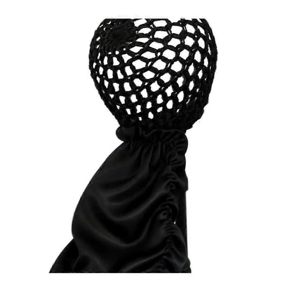 2-i-1 Wrap Cap Bonnet Vendbar Justerbar Bindebånd Dobbeltlags Satin Sovehætte