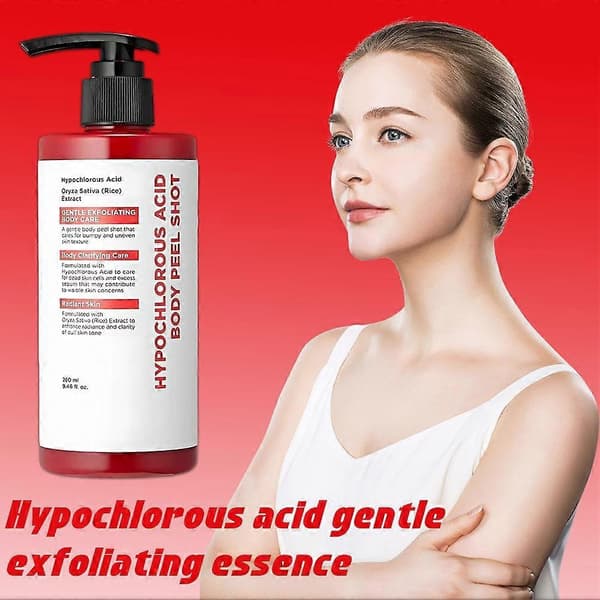 Hypoklorsyre Ris Kroppspeeling Shot Eksfolierende Utjevnende Hudtekstur Serum