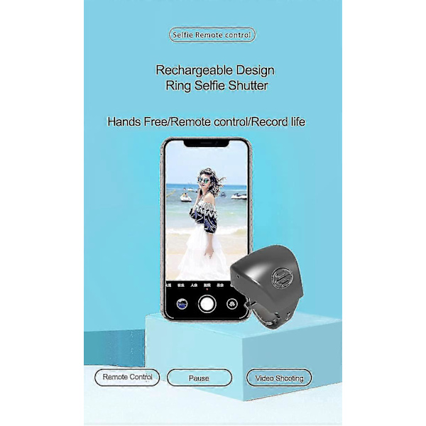 Bluetooth Selfie Ring Fjernutløser Er Egnet For Iphone Og Android Telefonkameraer