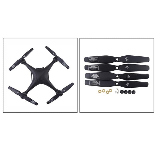 4x Dronepropeller til SJRC S20W S30W T18 H301S T25 HS110D Drone Sort