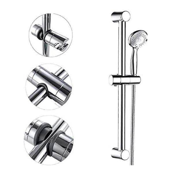 Utskiftbar Hånddusjbrakett, ABS Dusjhodeholder, Diameter 18 - 25mm Justerbar (Grå)