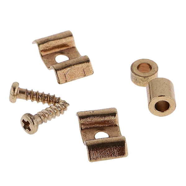 6xGitar Roller String Tree Guide Retainer Sett for Elektrisk Gitar Gull