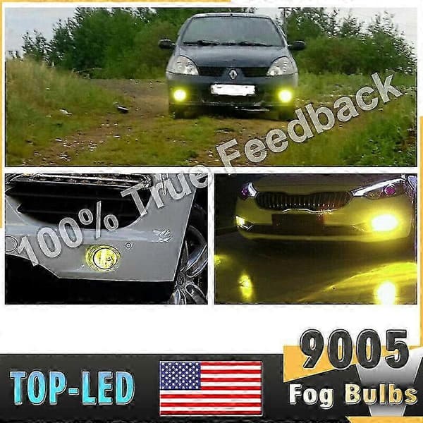 9005 Hb3 Led Dimkörningsljus Lampor Drl Strålkastarsats 3000k Gul Hög