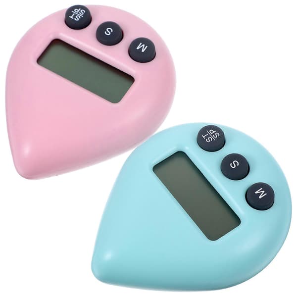 Nedtælling Digital Timer Køkken Madlavning Timer Til Familier Lyseblå 2 Stk.