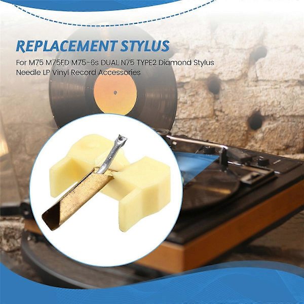 Til M75 M75ED M75-6s DUAL N75 TYPE2 Diamant Stylus Nål