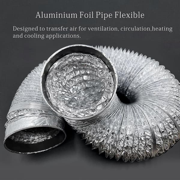 150 mm aluminium ventilasjonsrør for avtrekkshette, rørvifte (5 meter lengde)