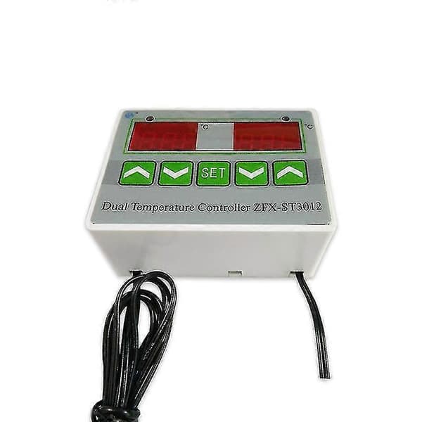 DC 24V ZFX-ST3012 LED Digitalt Dobbelt Termometer Temperaturregulator Termostat Inkubator Mikrocomputer Dobbelt