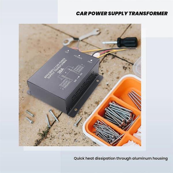 24V til 12V 30A Bilstrømforsyning Buck Transformer Omformer Lastebil Buss