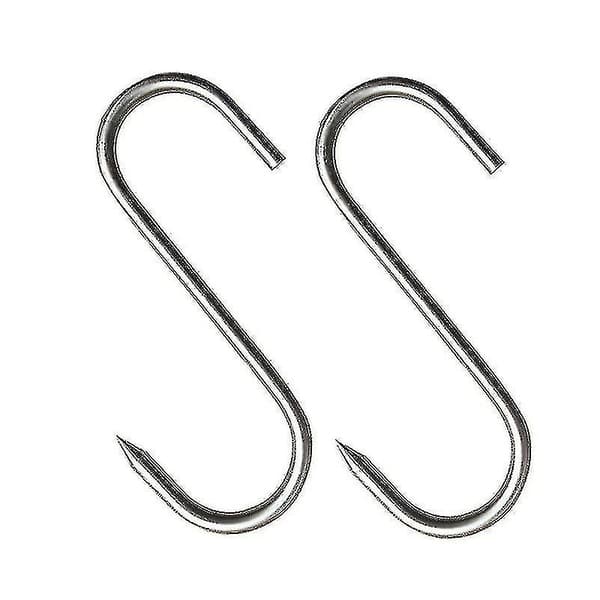 Rustfri stål S-krog Baconkrog S Kødkrog Svine-, okse- og fårekød Hængende spids Kødkrog Fed krog Stegekrog