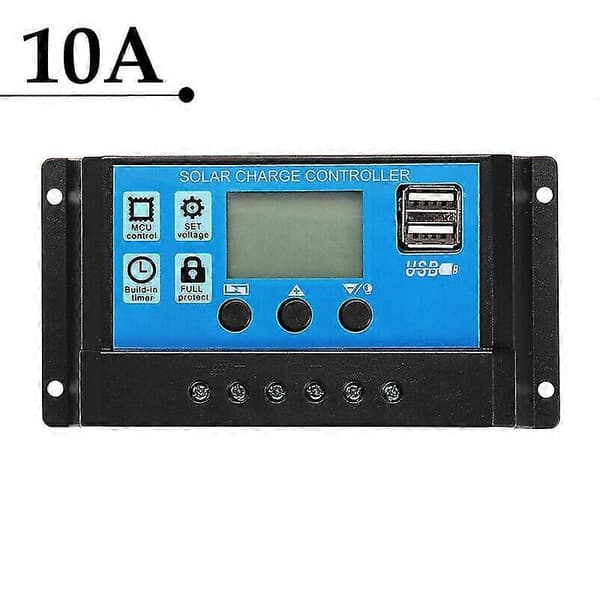 100W 18V Solcellepanel DC/MC4 Bil Utendørs Batterilader+10A PWM Solcellekontroller